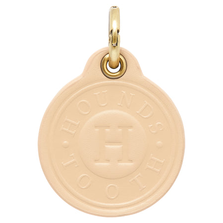 Leather Dog Tag - CREAM